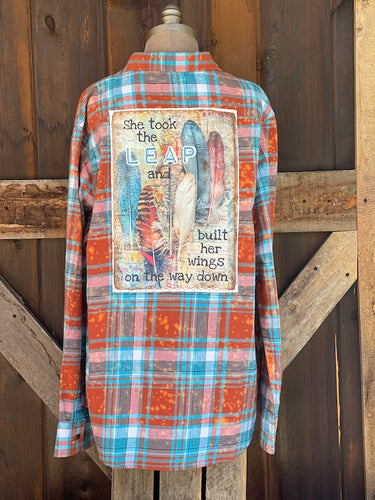 She Took The Leap Art Flannel